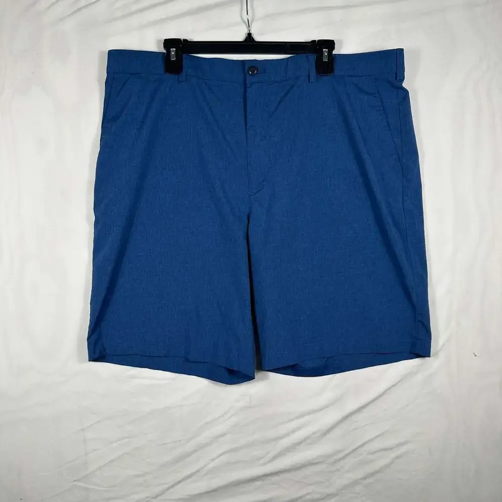 Grand Slam Men's Flat Front Stretch Golf Shorts Blue Size 42